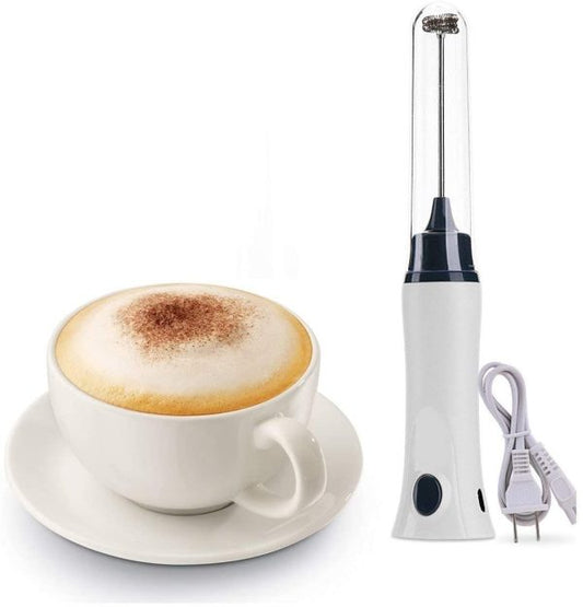 White Electric Rechargeable Coffee Beater