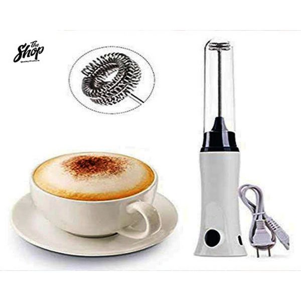 White Electric Rechargeable Coffee Beater